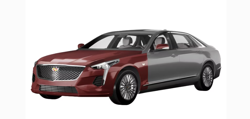 Full Front PPF coverage diagram — hood, bumper, fenders, mirrors protected